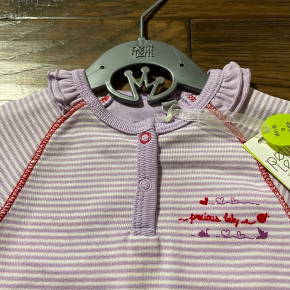 New Petit Lem romper onesie purple size 3 months - Picture 2 of 9